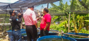 Filmagem da área do NEA Cajuí pela TV Record